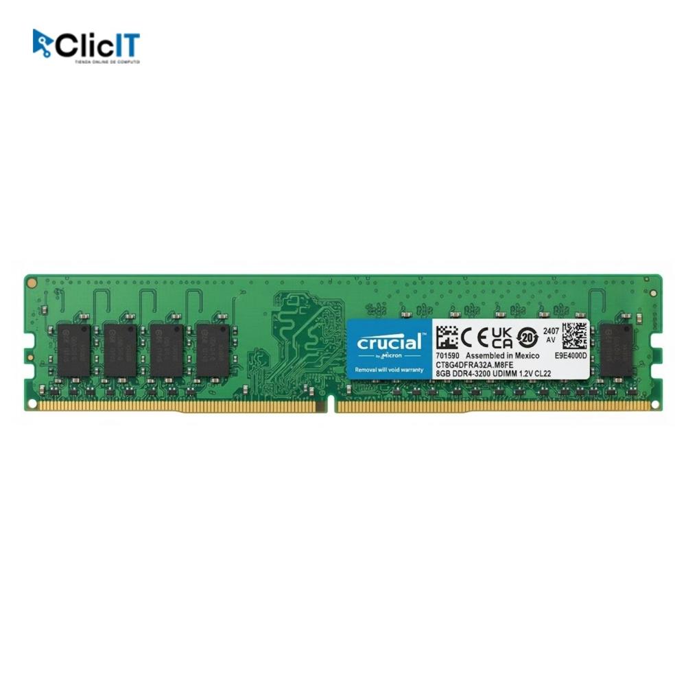 MEMORIA RAM PC CRUCIAL 8GB DDR4 3200MHZ CT8G4DFRA32A.M8FE