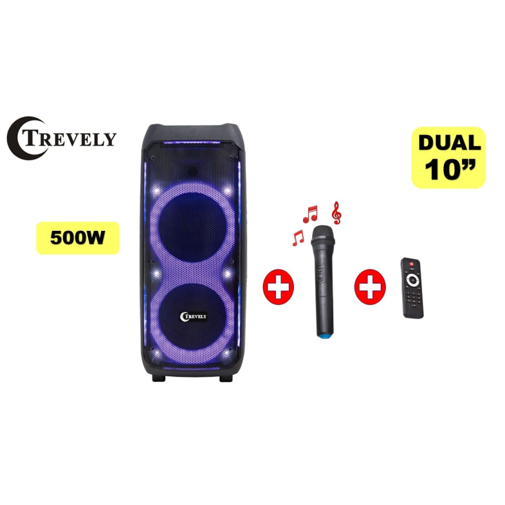 Parlante portatil dual 10" TREVELY WT-1040 -500W