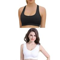 Pack 2 Top bividi sosten Deportivo uso diario con push up removible microfibra