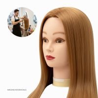 Cabezal Mixto para Práctica de Peluquería - Cobrizo