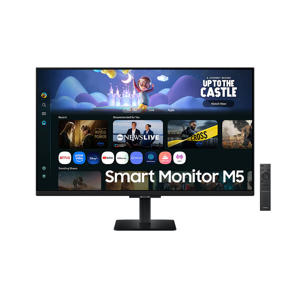 Monitor Samsung Smart M5 de 27 FHD WiFi Bluetooth negro con parlante y control integrado