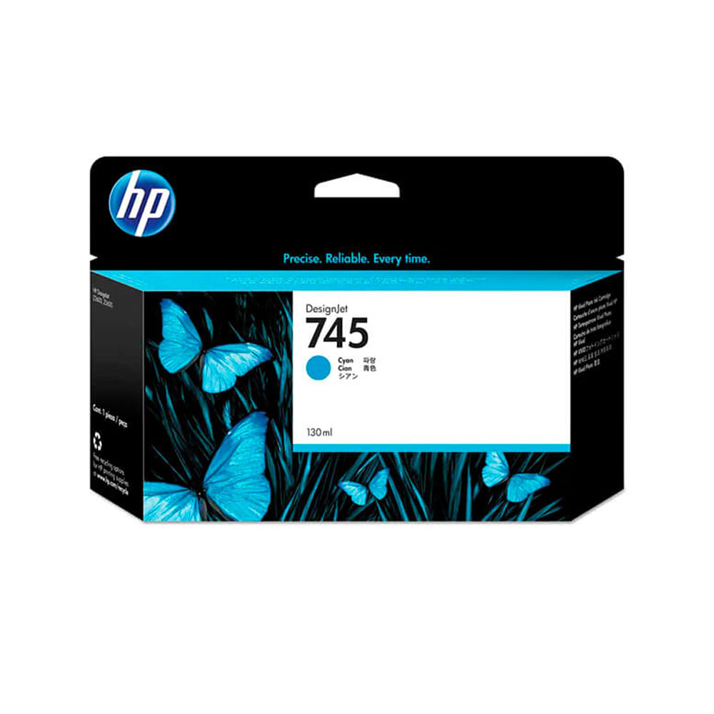 Tinta HP F9J97A 745A 130ml Cian para Impresoras Láser de Alta Calidad