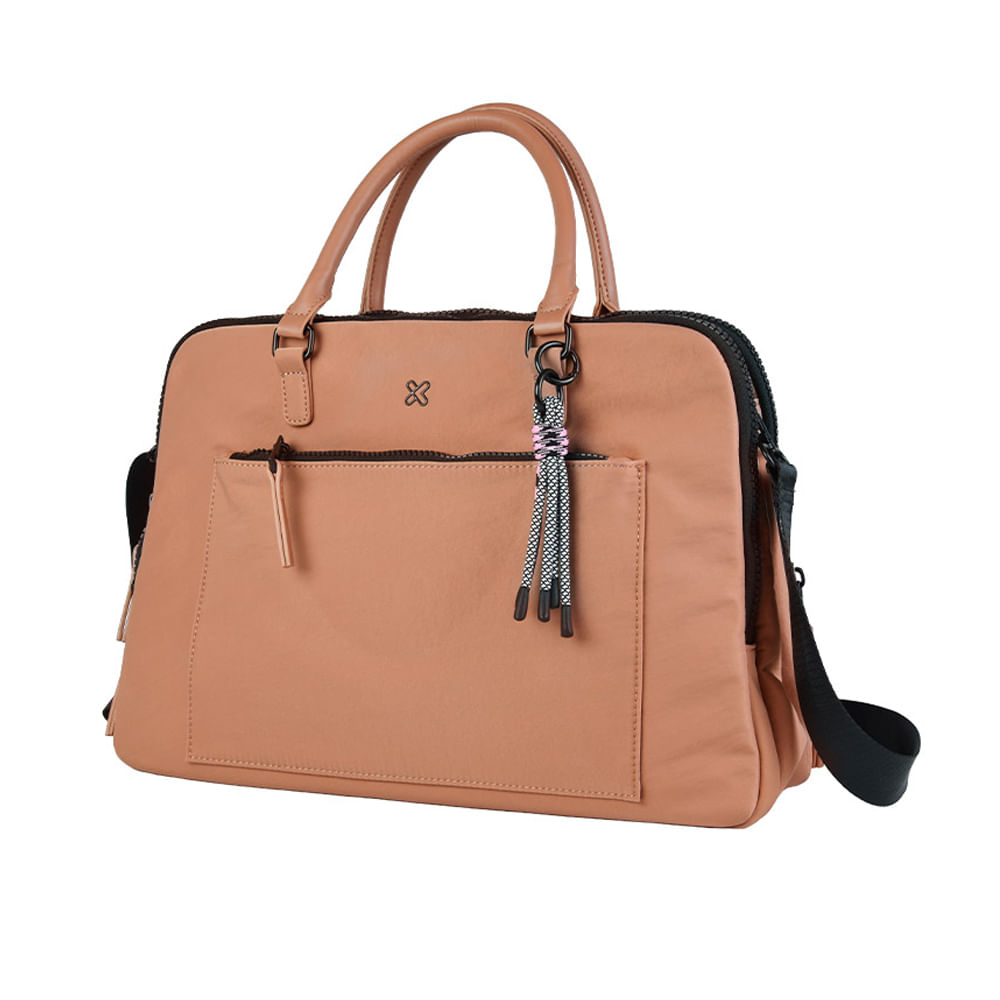 Maletín para laptop Klip Xtreme KLB-850 hasta 13"" en polipropileno con compartimento acolchado marró