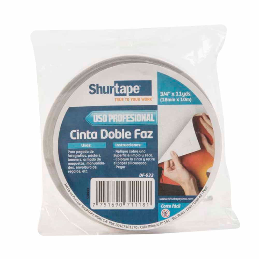 Cinta Doble Faz SHURTAPE 18mm x10m