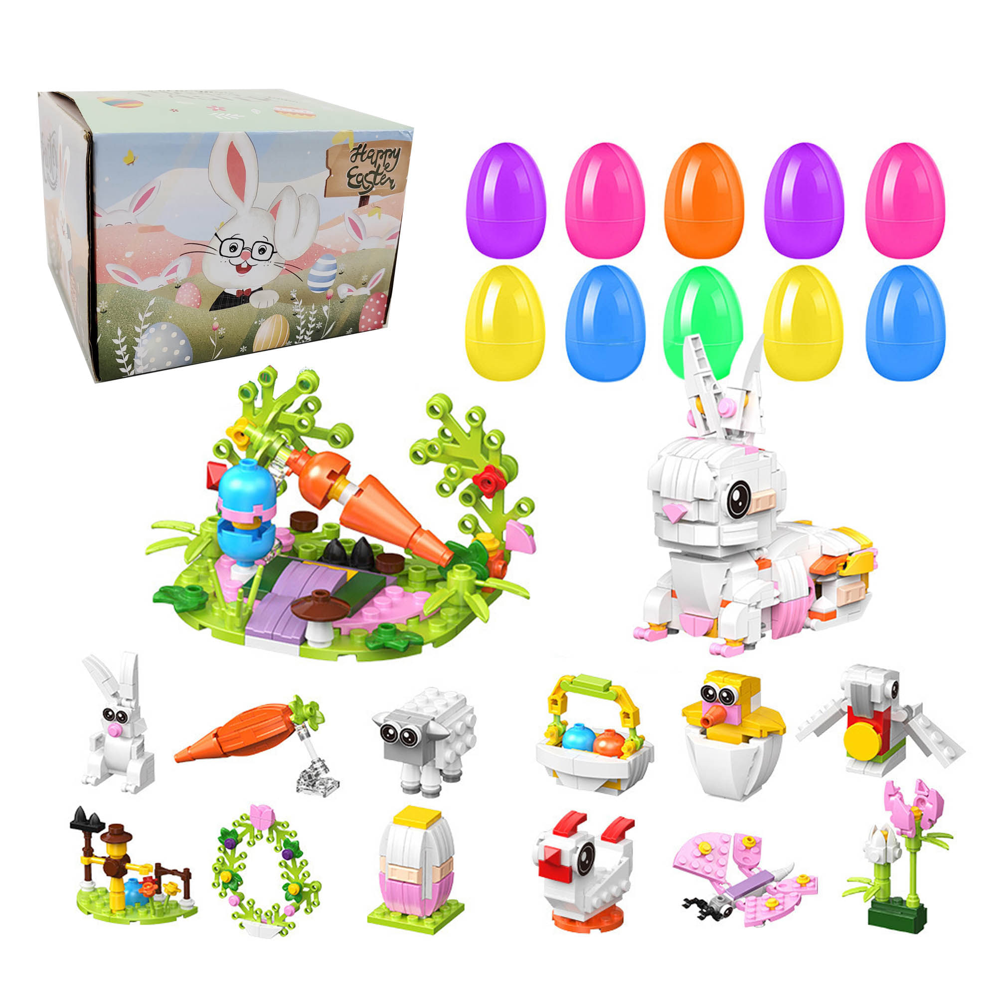 Set Bloques HUAYUAN Huevo de Pascua Happy Easter