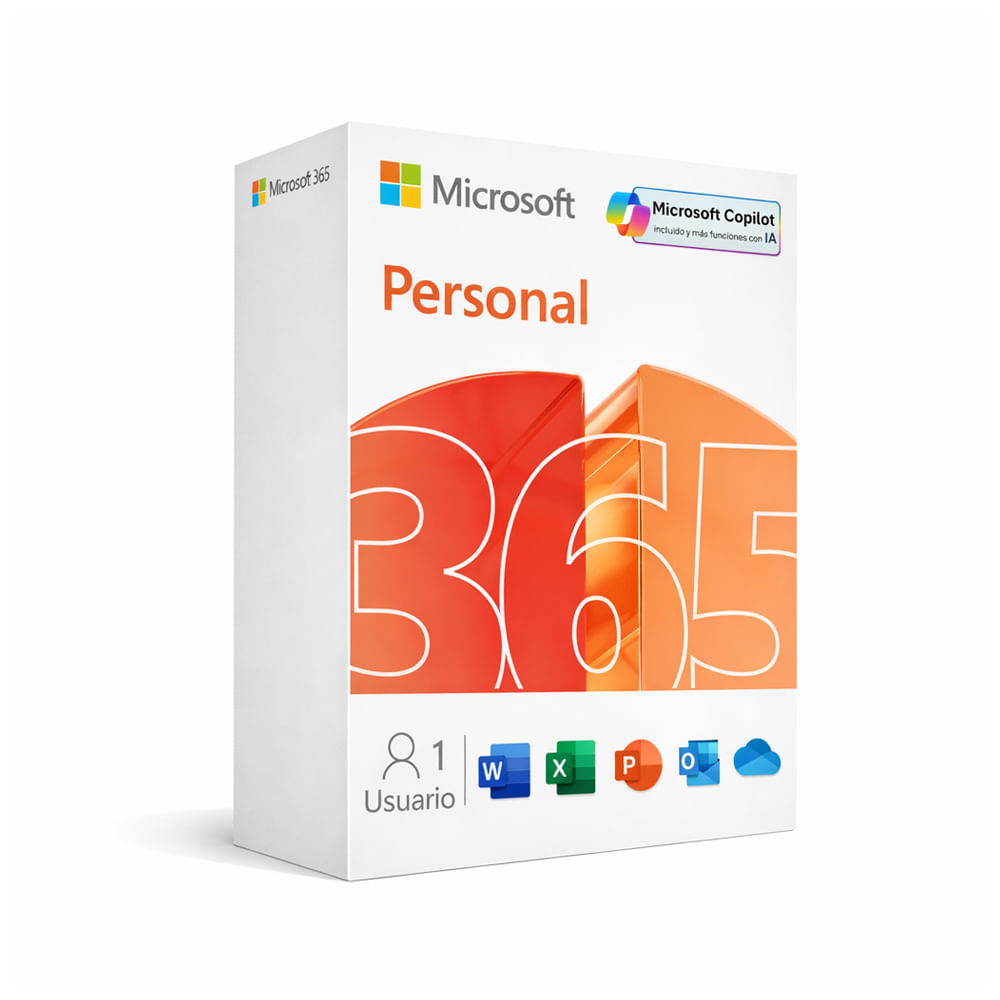 Licencia Microsoft 365 Personal 6 meses 1 usuario descarga Windows MacOS iOS Android