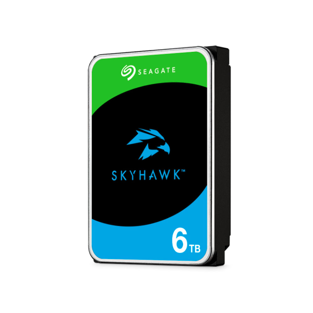 Disco duro interno Seagate SkyHawk de 6 TB, 3.5"", ideal para vigilancia y almacenamiento seguro