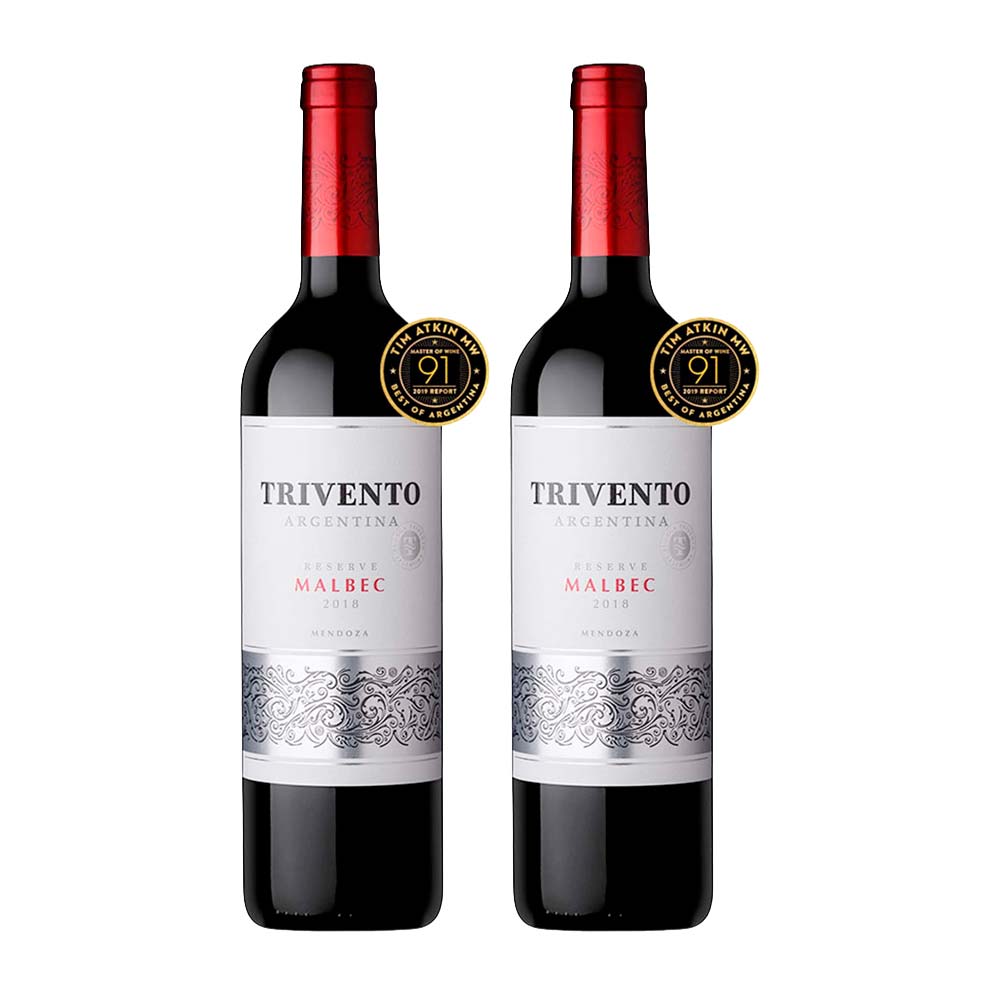 Pack Vino Tinto TRIVENTO Reserva Malbec Botella 750ml x 2un