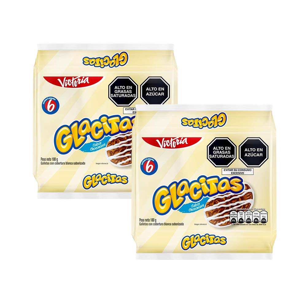 Pack Galletas VICTORIA Glacitas Choconieve Paquete 6un x 2un