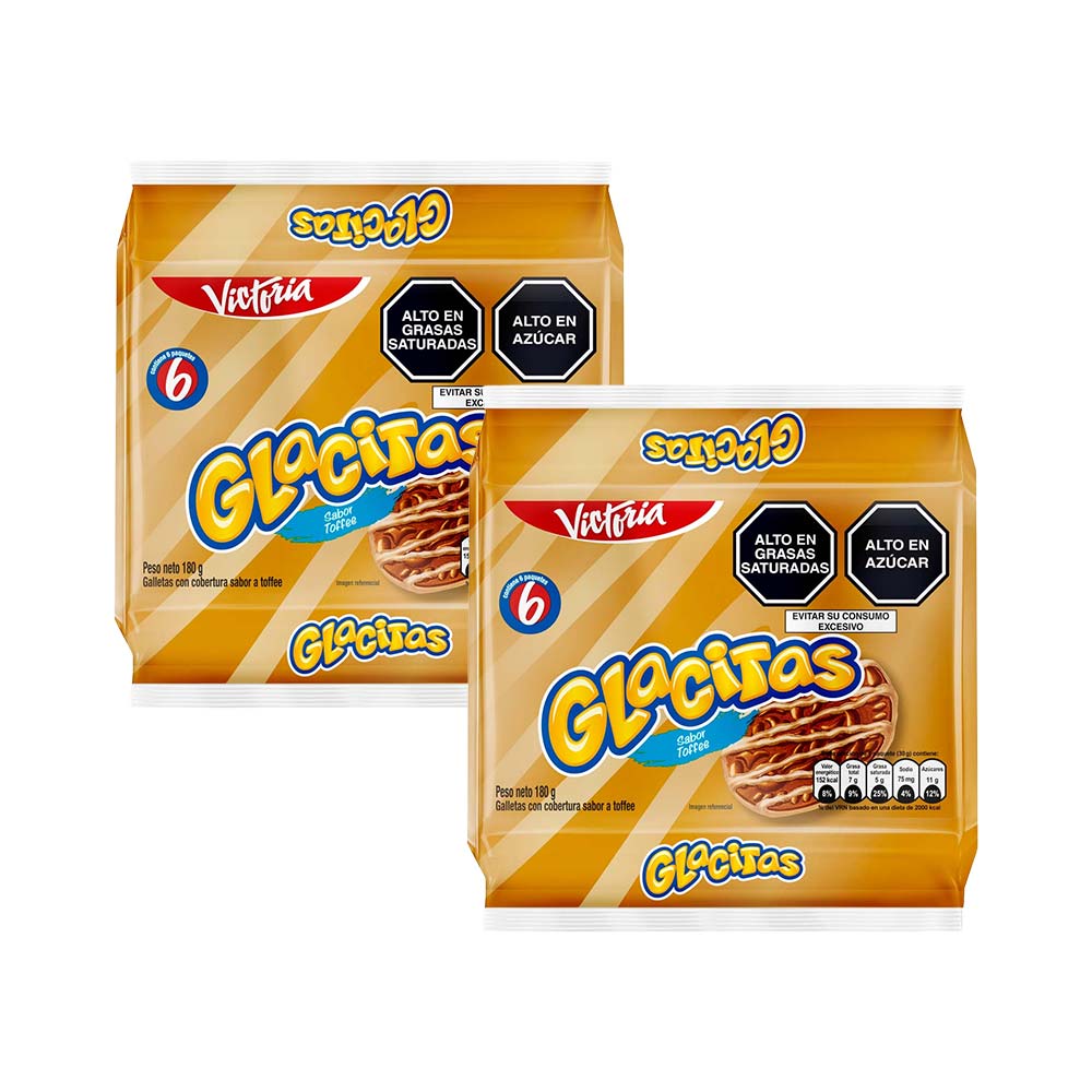 Pack Galletas VICTORIA Glacitas Toffee Paquete 6un x 2un
