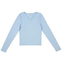 Polo Manga Larga Cuello V Mujer SINGULAR