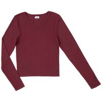 Polo Manga Larga Cuello V Mujer SINGULAR