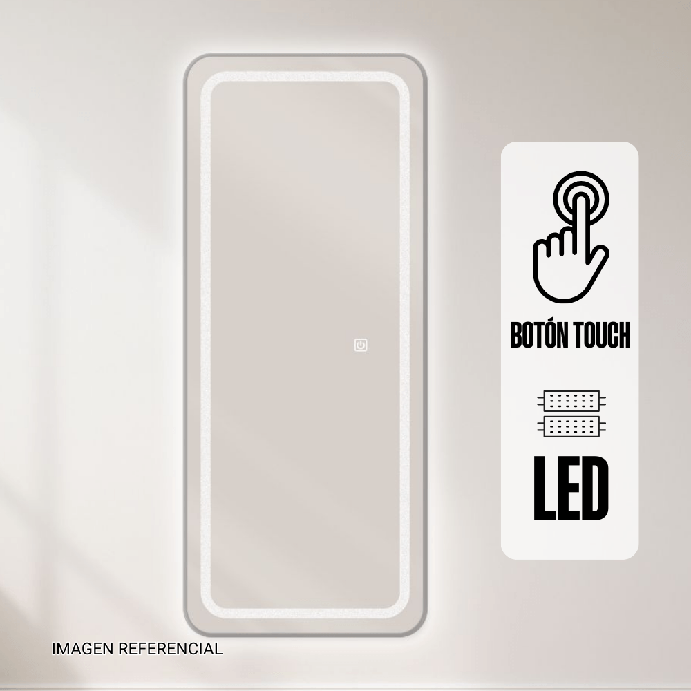 Espejo LED 120cm Modelo LED Aluminio