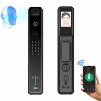 Cerradura Inteligente Smart Chapa Reconocimiento Facial 3d Wifi Negro