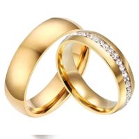 Anillos De Compromiso Pareja Acero Inoxidable Diseño Unico
