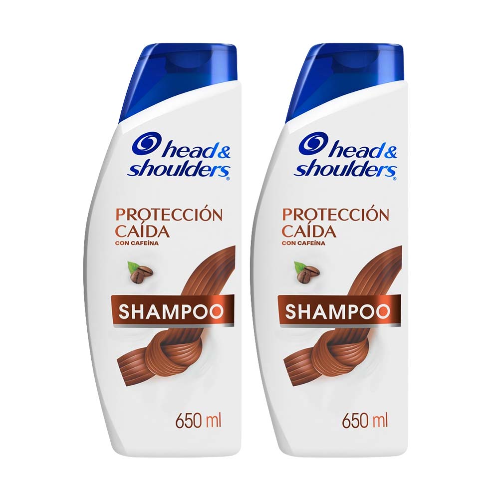 Pack Shampoo HEAD & SHOULDERS Protección Caída Control Caspa Botella 650ml x 2un