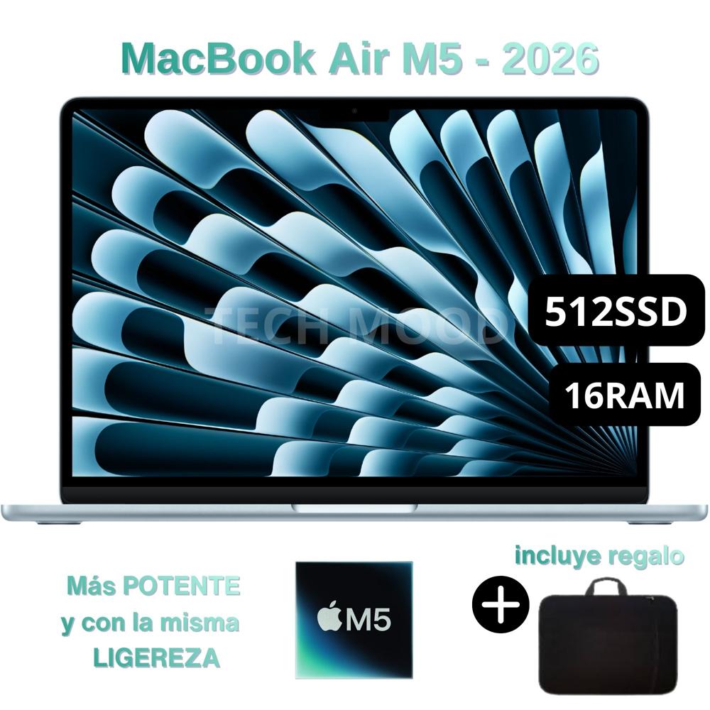 MacBook Air Apple de 13'' Chip M5 16GB RAM 512GB SSD Teclado Inglés- Sky Blue