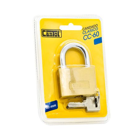 Candado con llave clásico 60mm Blister Cantol