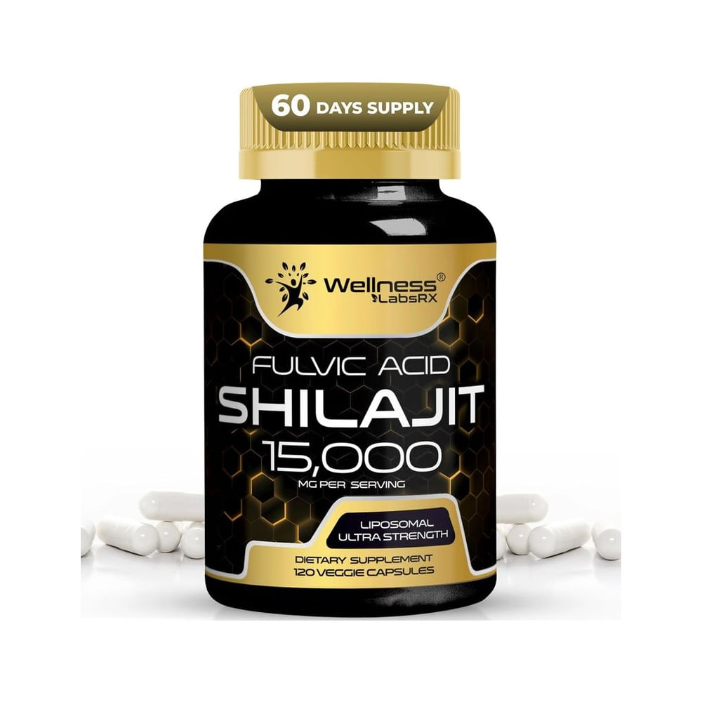 Shilajit del Himalaya en Cápsulas 15000 mg por Porción con Ácido Fúlvico
