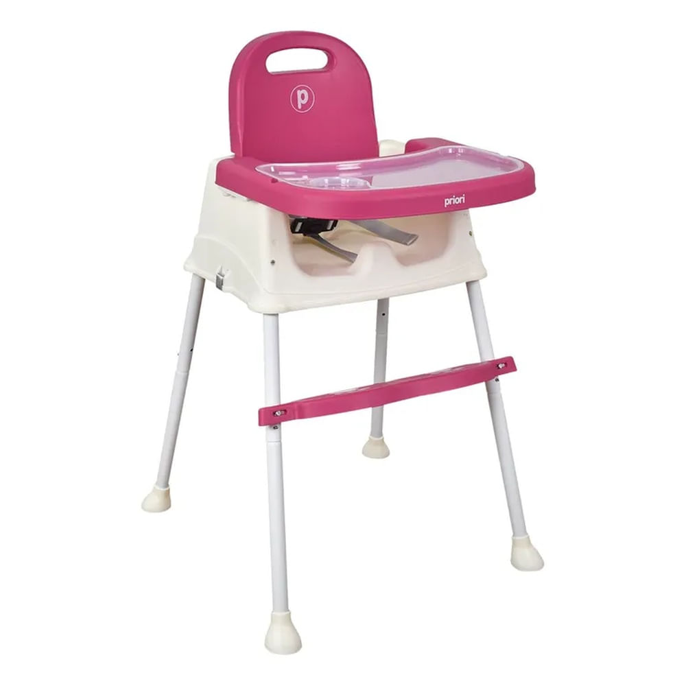 Silla de Comer Para Bebé 3 en 1 Booster Priori Navy Rosa