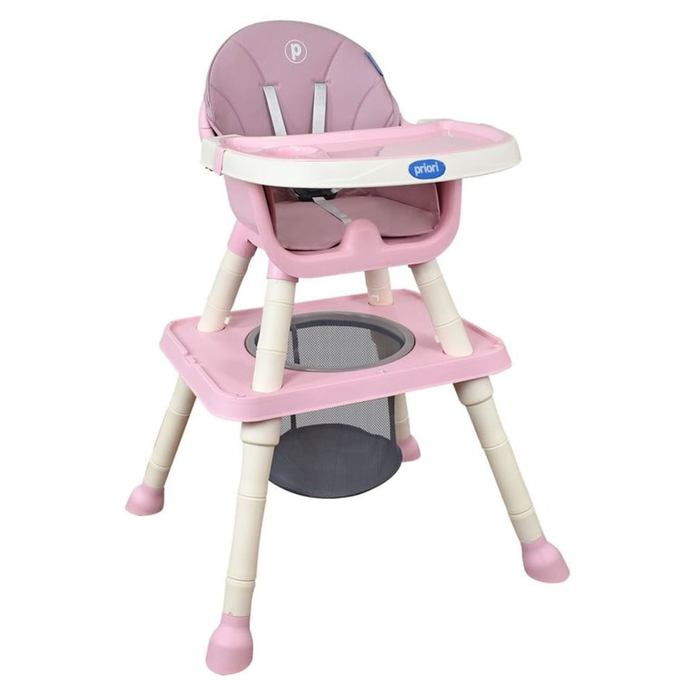 Silla De Comer Para Bebé 3 en 1 Priori Golden Rosa