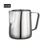 Jarra barista plateado 2000 ml en acero inoxidable