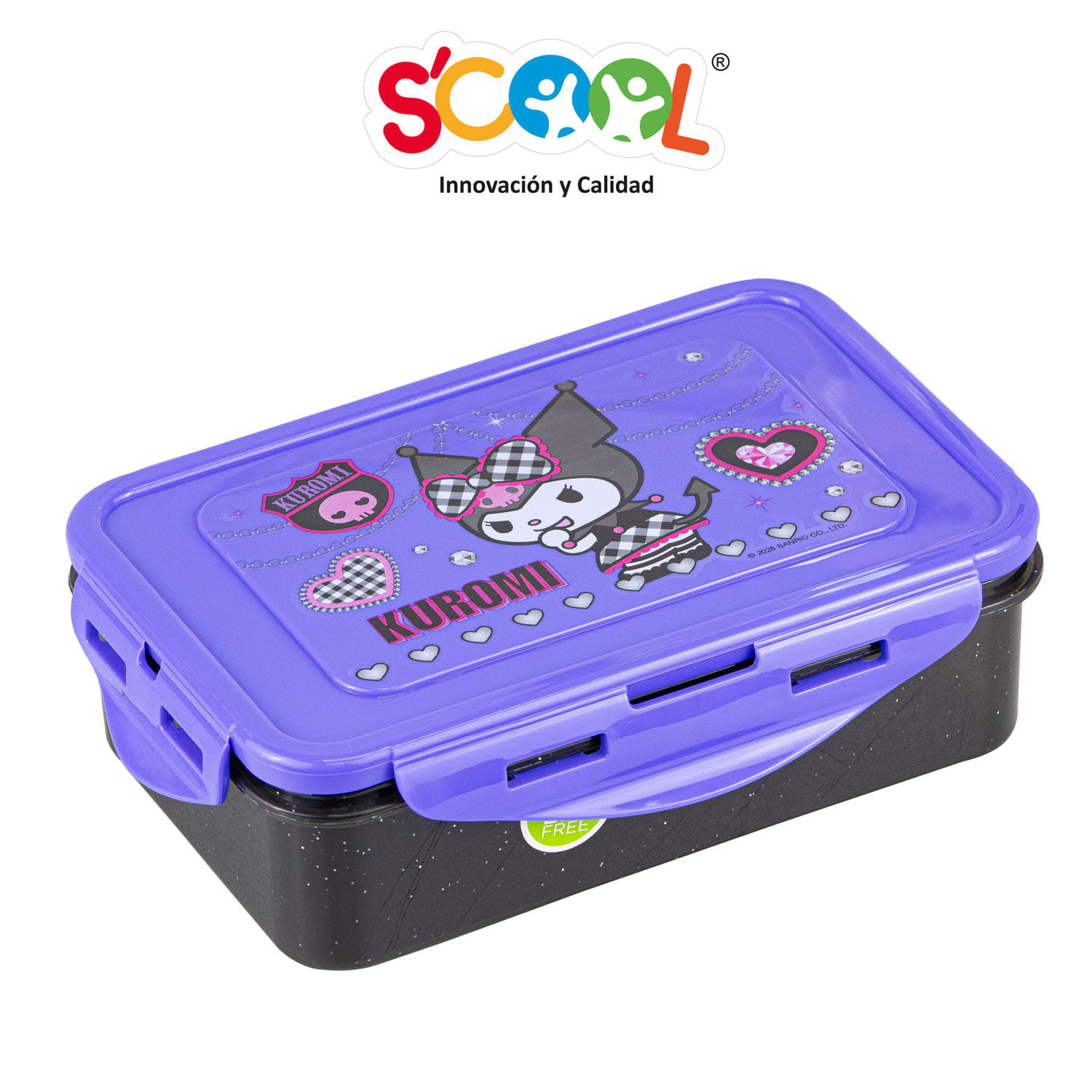 Taper Recto Poliuretano Con Divisiones Kuromi 640 Ml