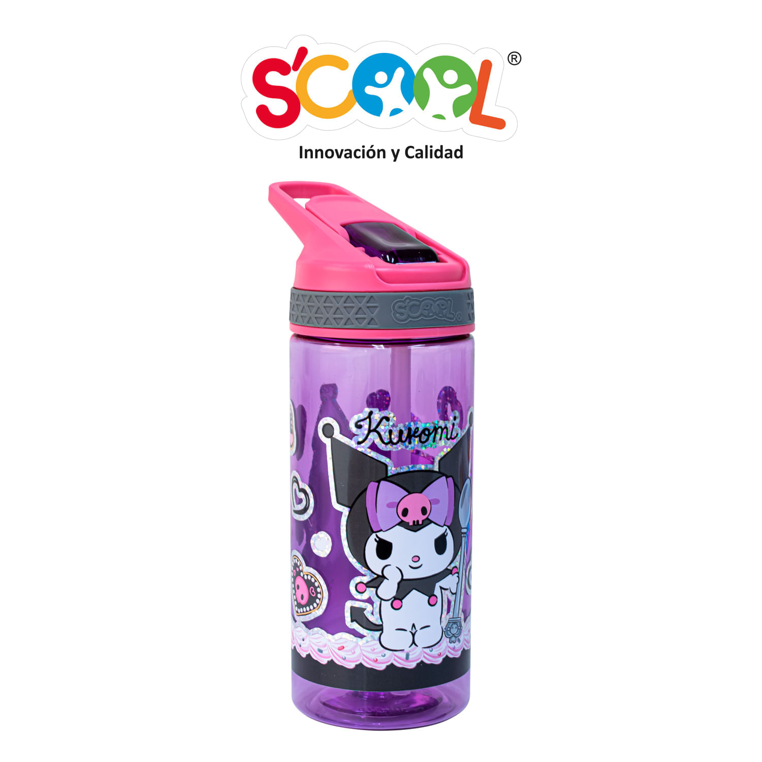 Tomatodo Policarbonato Con Caña Kuromi 450 Ml