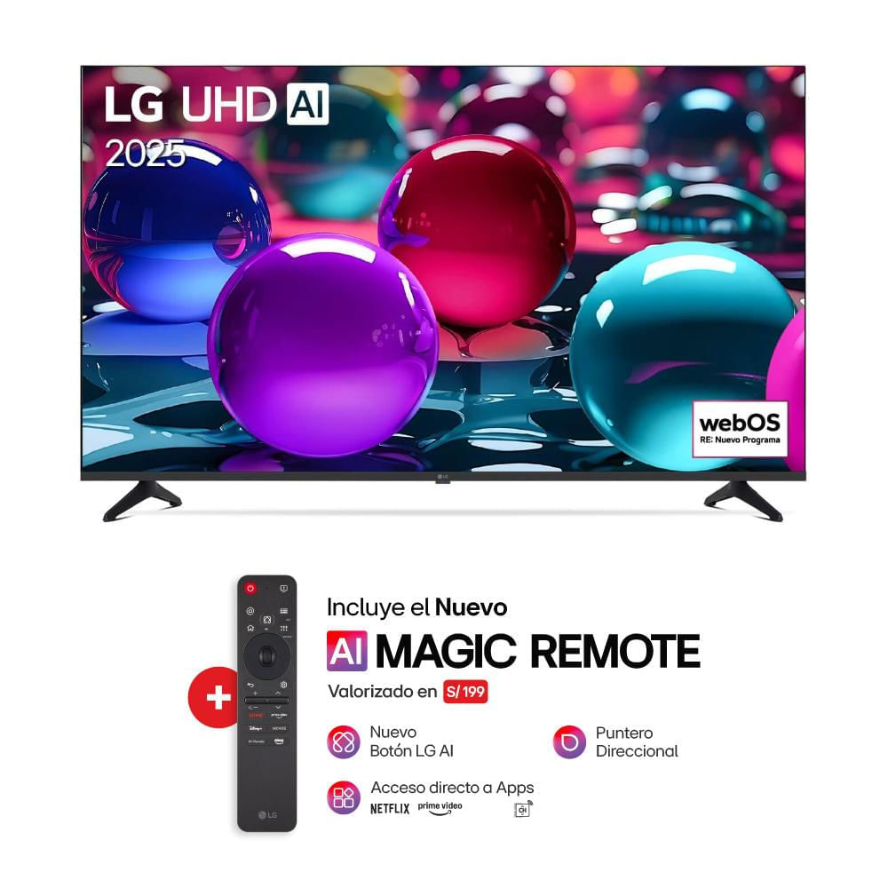 Televisor LG 50" UHD 4k ThinQ AI 50UA7300PSB.AWFQ + Magic Remote MR25GA