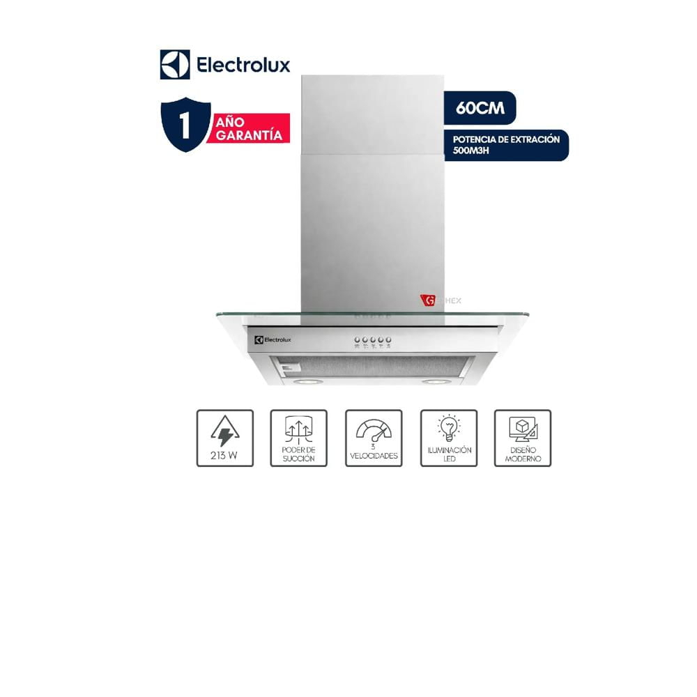Campana de pared 60cm Efficient Acero Inoxidable CE6VX Electrolux