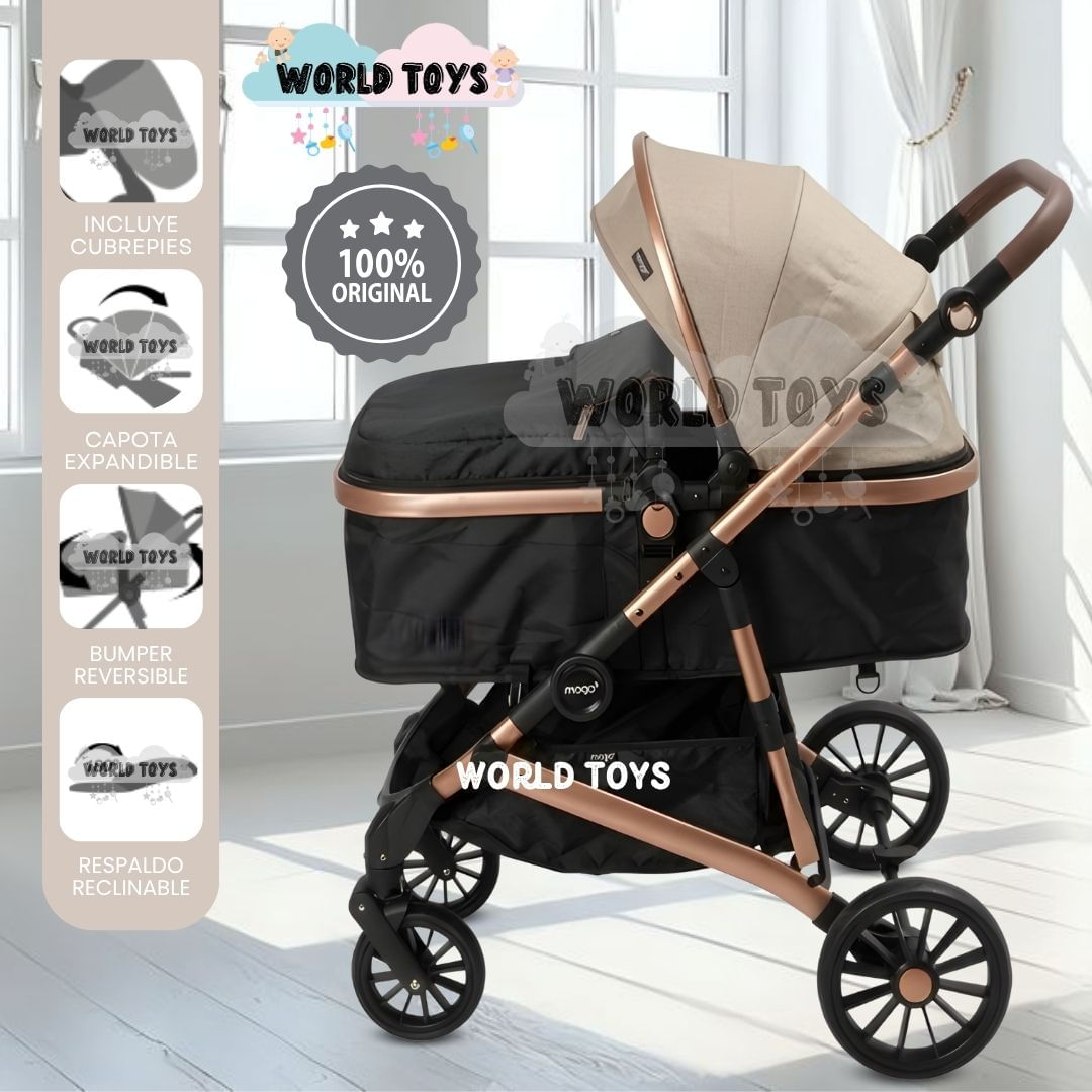 Coche Moisés Travel System INFINITIVE GOLD II de Lujo Beige