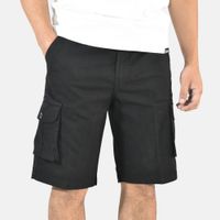 Short Cargo Hombre Drill Yonisters Clothing Fit Casual Stretch Negro