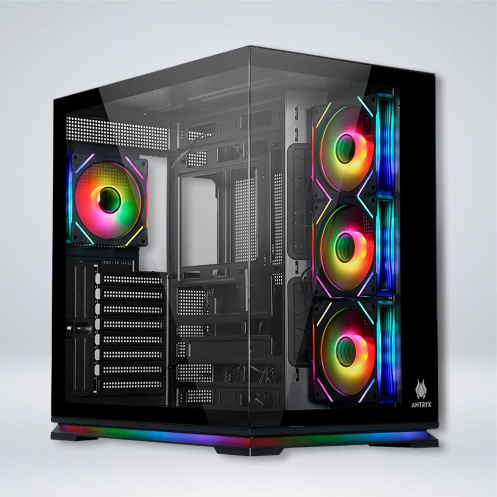 CASE ANTRYX FX 870 PRO BLACK INFINITY ARGB FAN X4 USB TIPO-C VIDRIO TEMPLADO