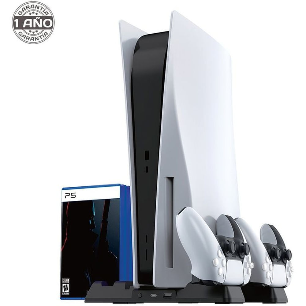 Soporte multifuncional con ventilador para playstation 5, ps5,  kuzler