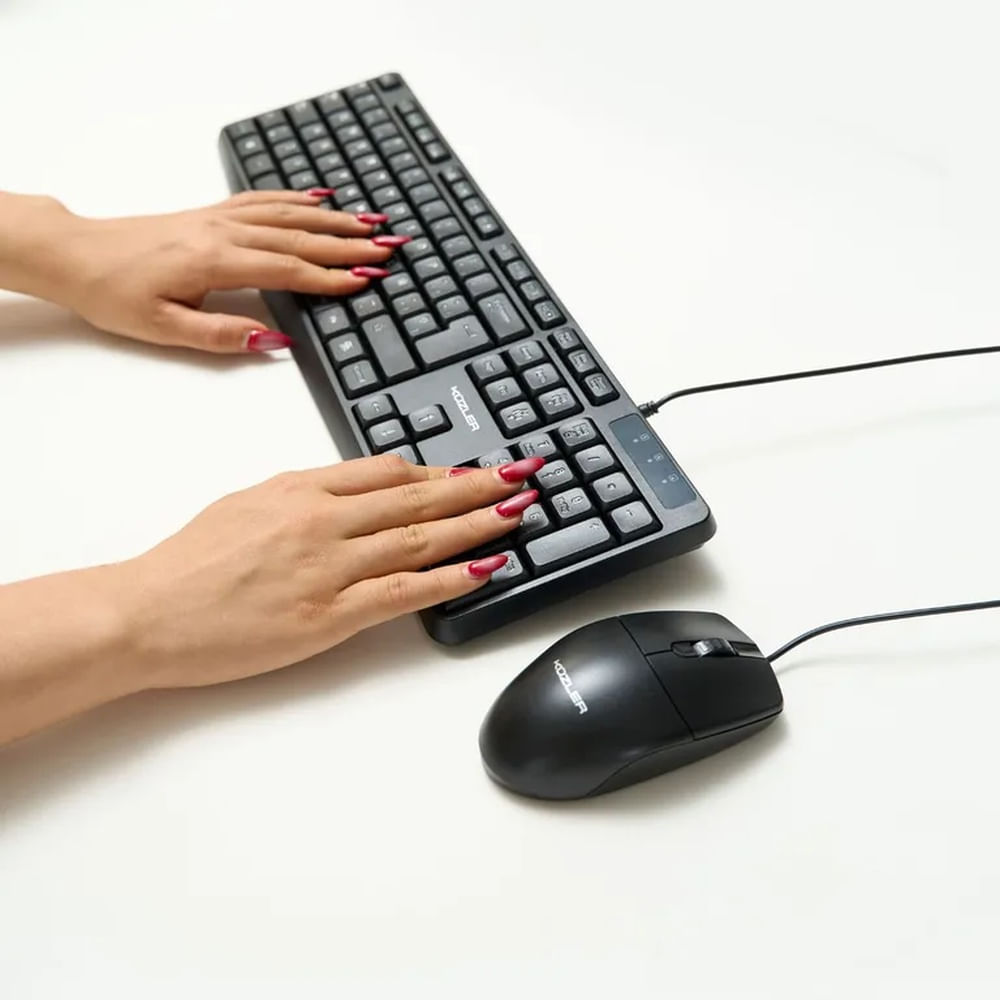 KUZLER COMBO TECLADO MOUSE CON CABLE TASKTWIN-1