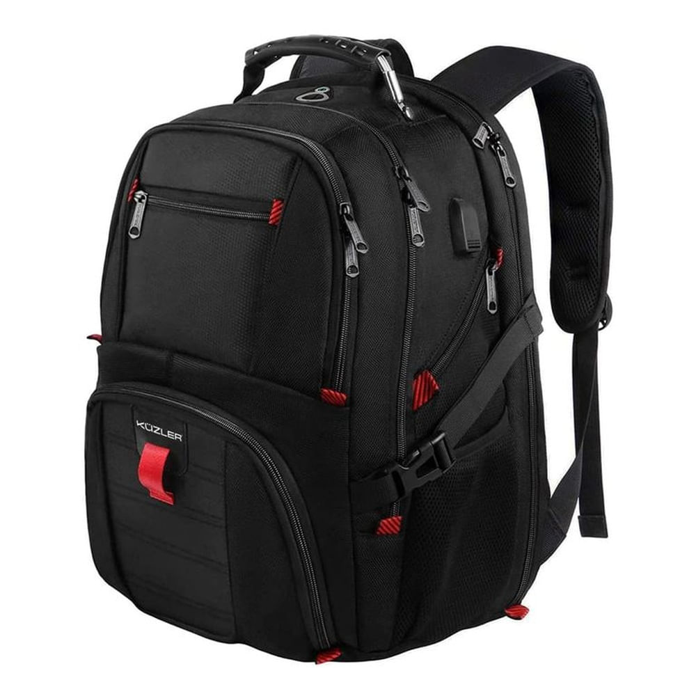 Mochila Laptop Hasta 15.6 pulgadas 34L color Negro Kuzler Ranios-102