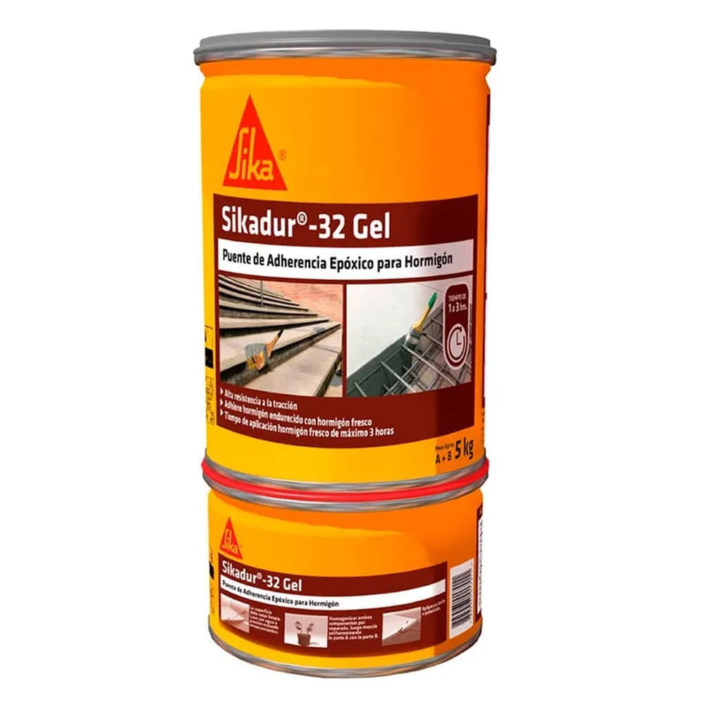 Adhesivo epóxico para unir concreto Sikadur 32 Gel 5Kg