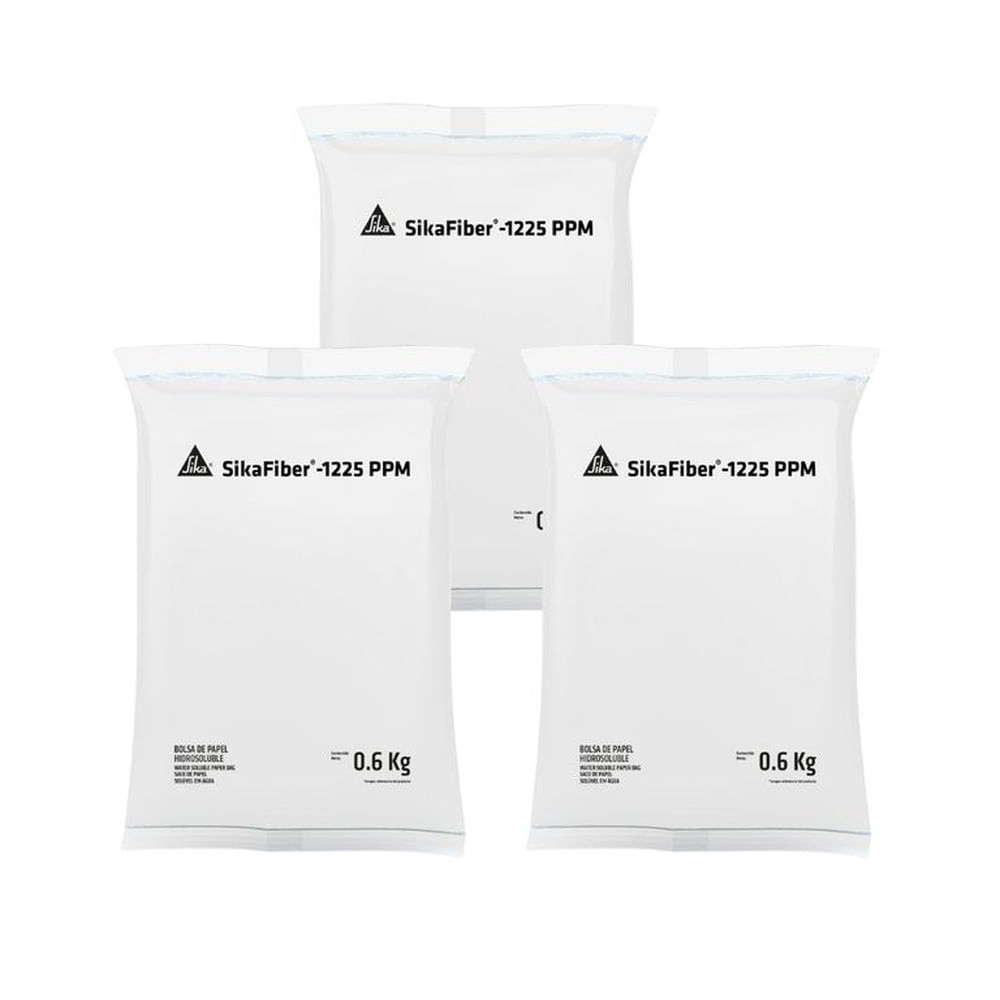 Pack 3 Und Microfibra refuerzo en hormigón SikaFiber -1225 PPM 600G