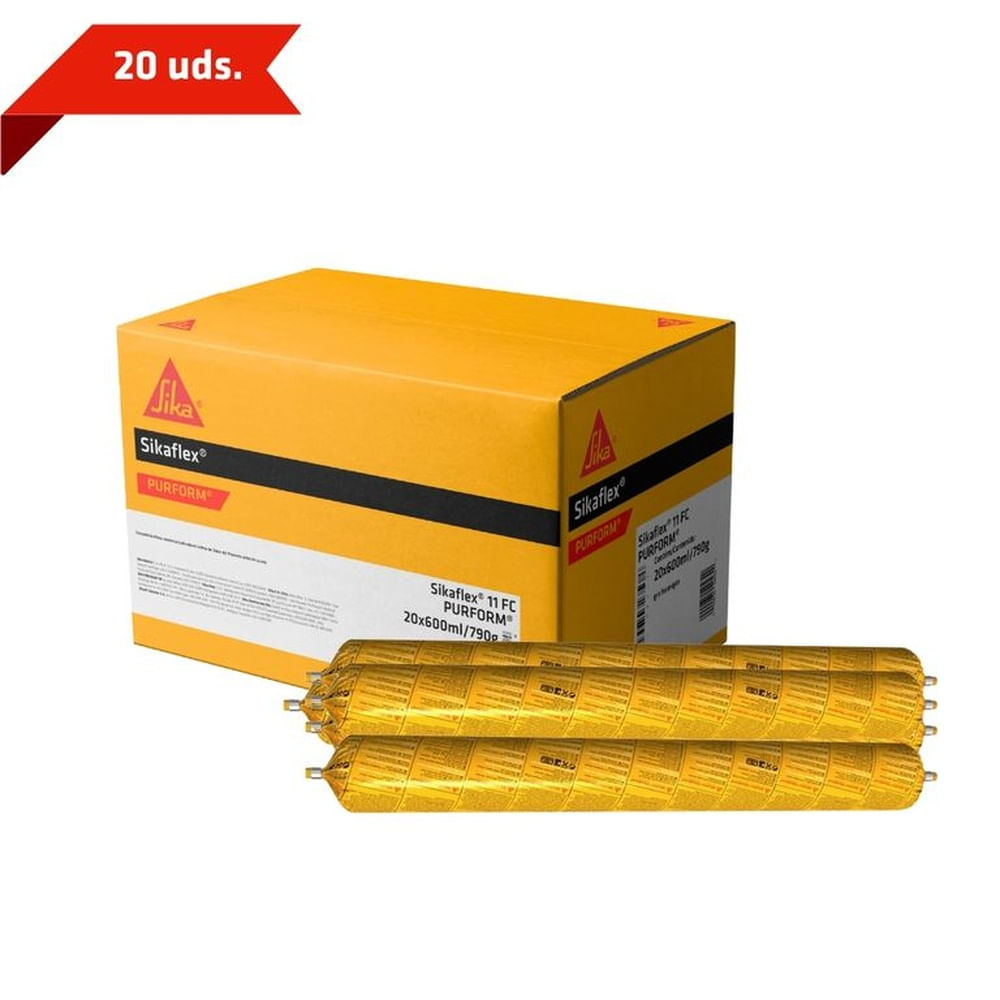 Pack 20 Unidades de Sikaflex-11 FC Purform Gris 600ml