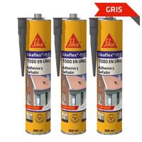 Tripack Sellador de juntas Sikaflex-11 FC Purform Gris x 300ml