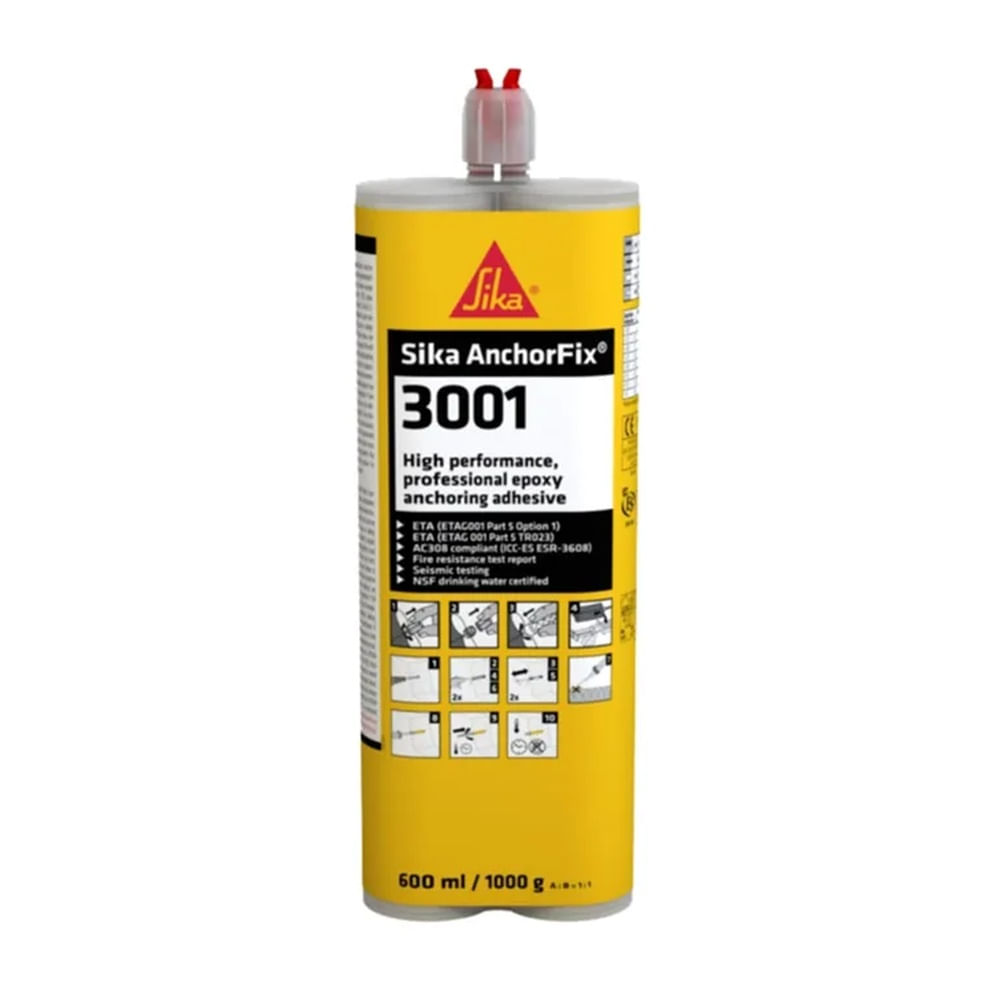 Adhesivo Epóxico para Anclajes Sika Anchorfix 3001 x 600ml