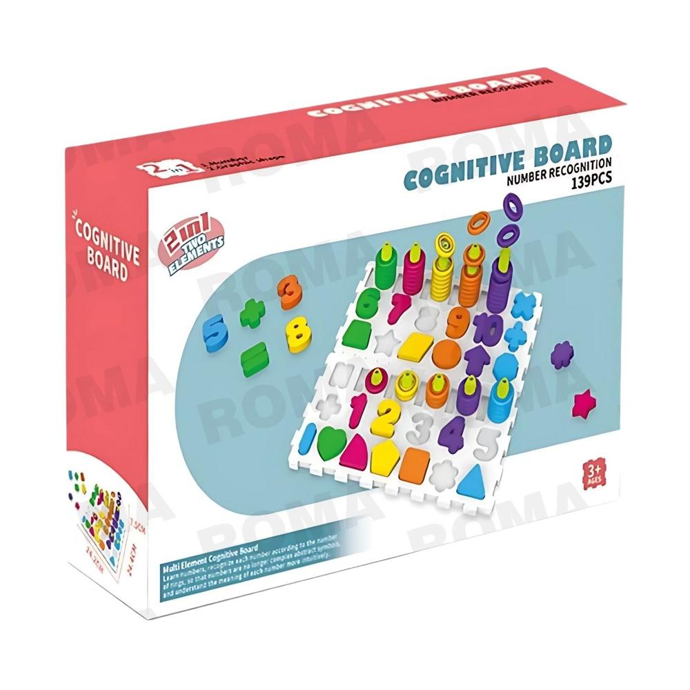 TABLERO EDUCATIVO NÚMEROS Y FIGURAS 139 PIEZAS