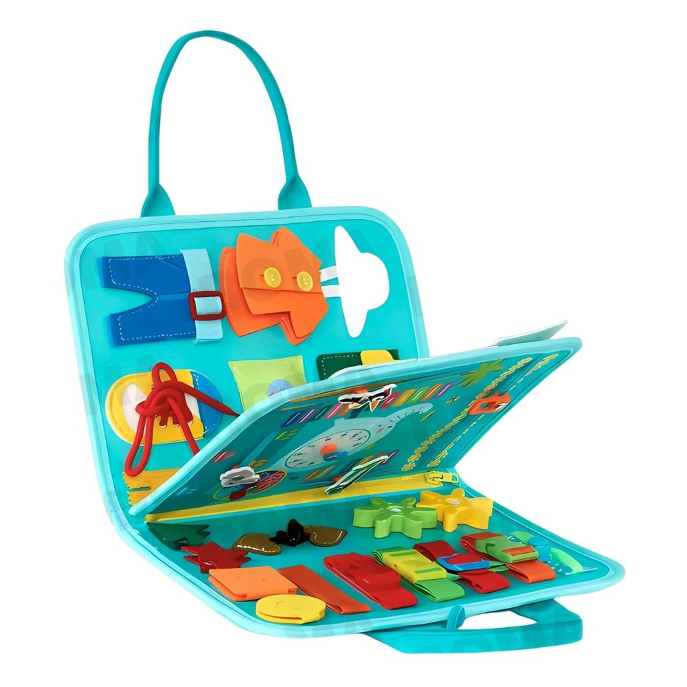 MALETÍN TABLERO DIDÁCTICO SENSORIAL - JUEGO DIDÁTICO