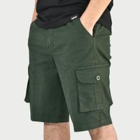 Short Cargo Hombre Drill Yonisters Clothing Fit Casual Stretch Verde