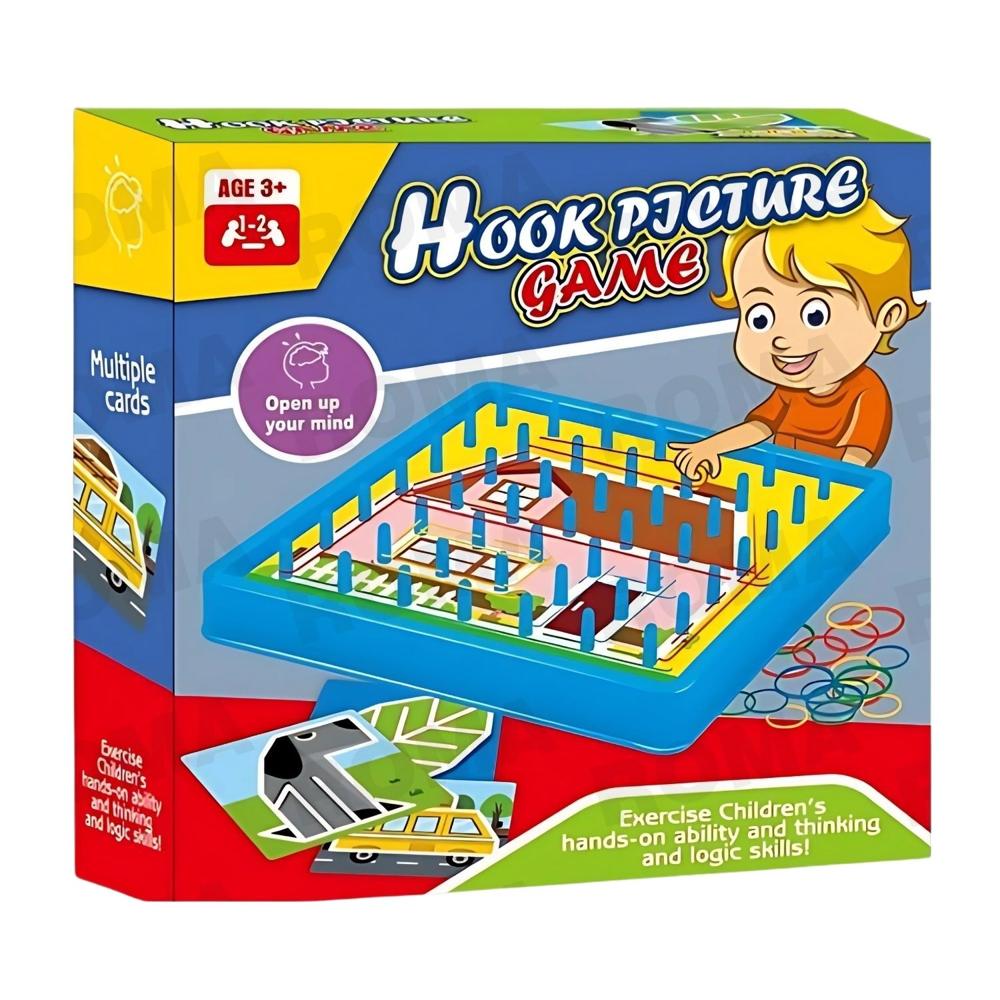 JUEGO DIDÁCTICO CON GANCHOS Y LIGA