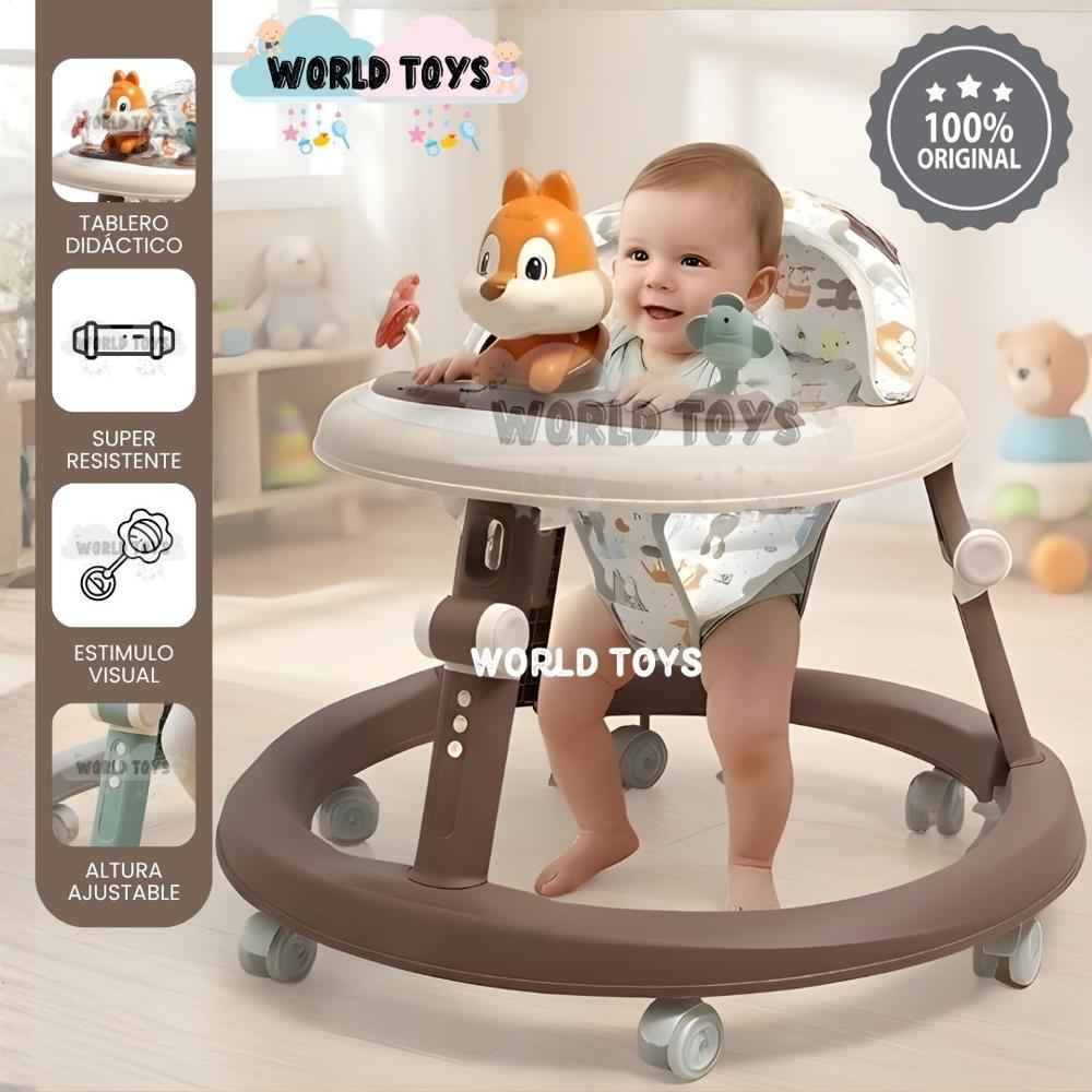 Andador con Tablero Didáctico NUTTY II Edición Especial Brown