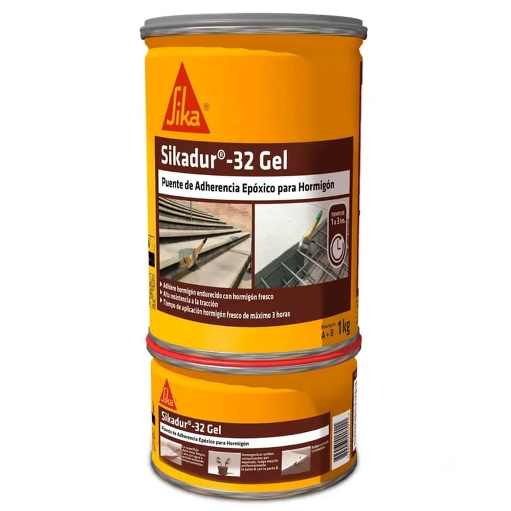 Adhesivo epóxico para unir concreto Sikadur 32 Gel 1Kg