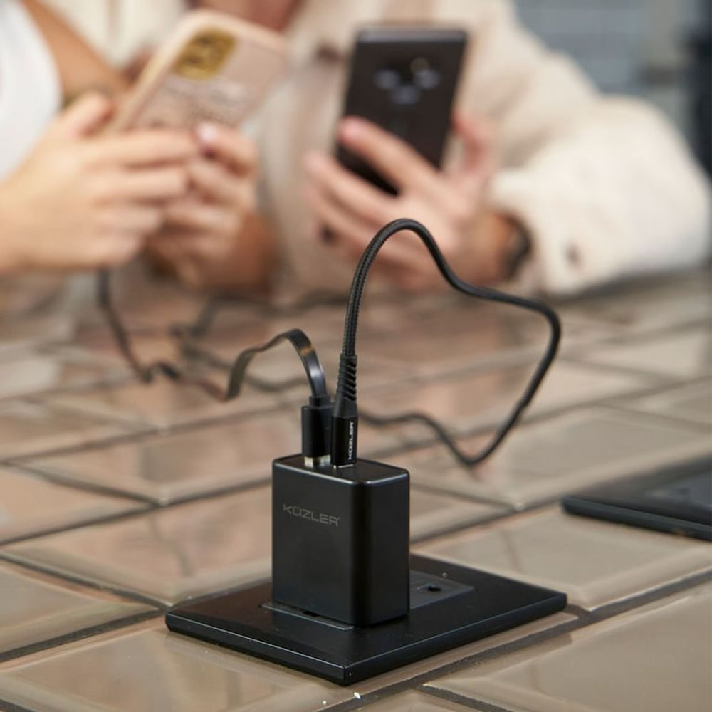 Cargador Cubo 20w + Cable Carga Super Rápida Kuzler