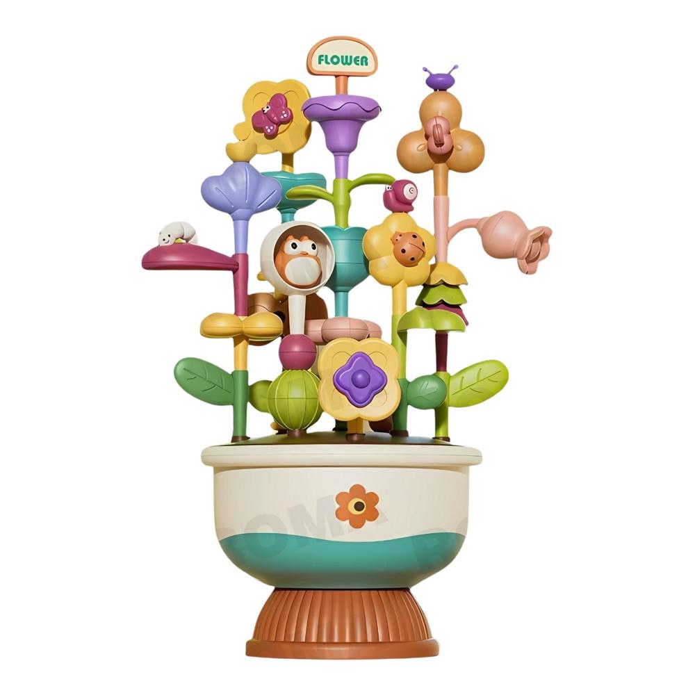 BLOQUES DE CONSTRUCCIÓN DE FLORES JUEGO DIDÁCTICO