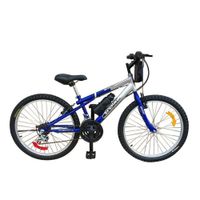 Bicicleta Box MTB Aro 24 - Azul con Gris